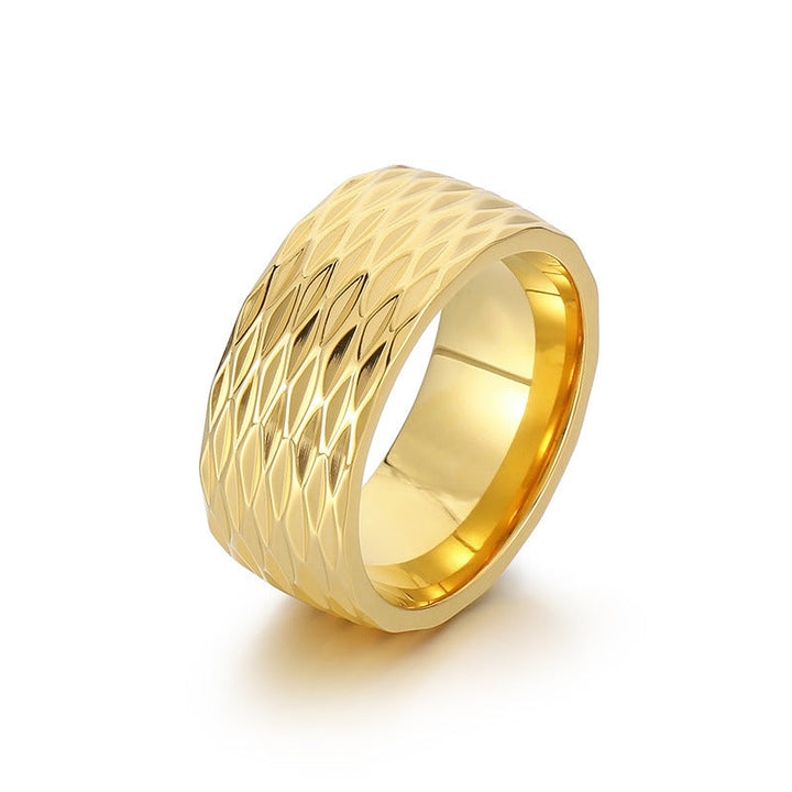 טבעת Kaelis Grid Band | זהב לבן