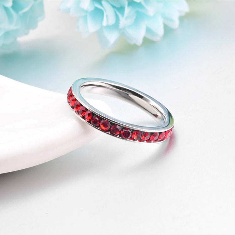 טבעת אתernity Ruby | זהב לבן