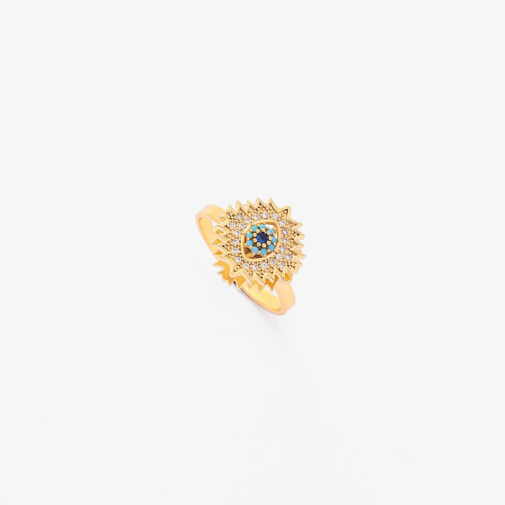 טבעת סאפיר זריחה מסתובבת | זהב