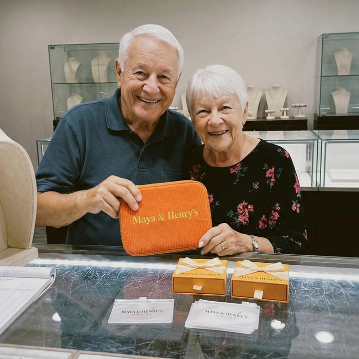 עגילי טיפה אימפריאל בחושך | זהב ורוד